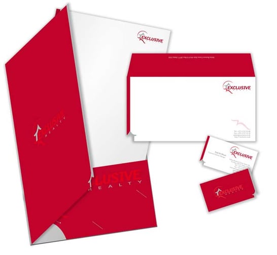 stationery, business cards, letter head, folder