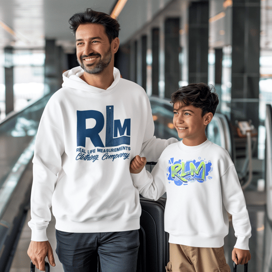 RLM Blue logo and Kids sweater