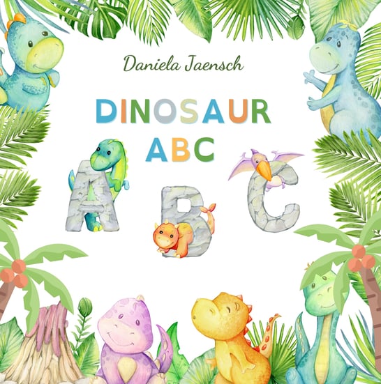 baby dinosaur-themed ABC book dyslexia friendly font