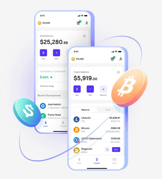 a smartphone phone with a bitcoin on the screen