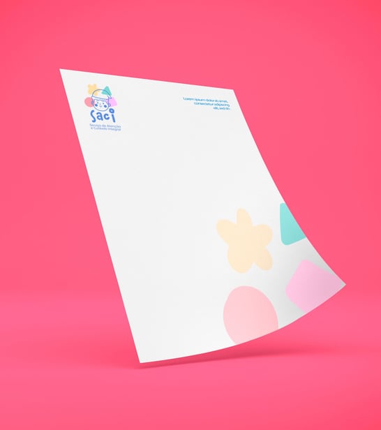 Receituário de pediatra com logo colorido