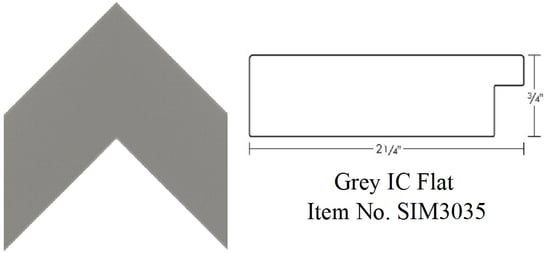 Grey IC Flat Wooden Picture Frame Item No. SIM3035