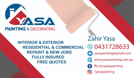 yasa painting business card