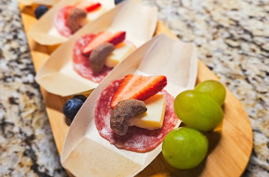 perfect bite of charcuterie