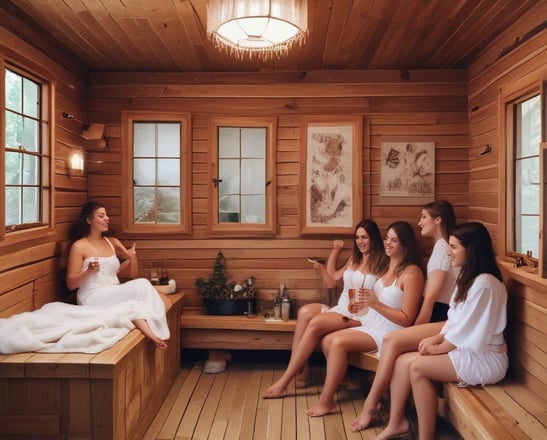 A modern indoor hot tub with bubbling water is set in a dark, minimalist room. Wooden steps lead up to the tub, with water droplets scattered across the surface. Soft, indirect lighting highlights the steps, and a plush bathrobe hangs on the right side of the image.