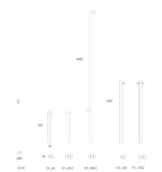 dibujo sistema farolas exterior