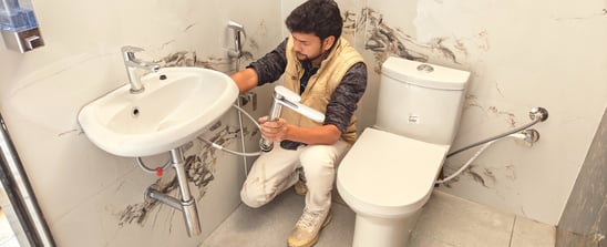 Bathroom fixture installation by plumber sonu