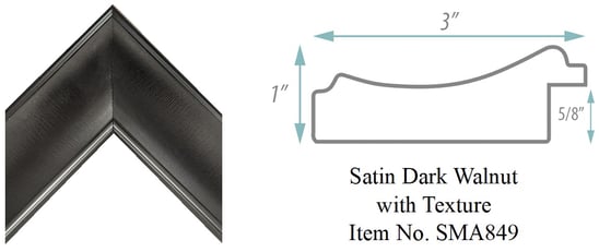 Satin Dark Walnut with Texture Picture Frame  Item No. SMA849