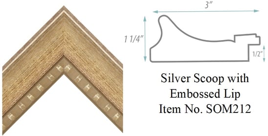 Silver Scoop with Embossed Lip Picture Frame Item No. SOM212