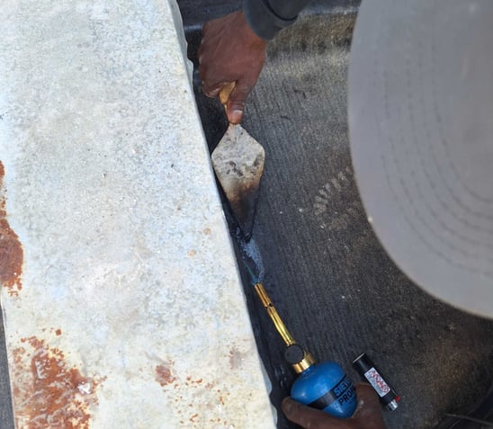 Slab waterproofing bitumen application project, Scottburgh Mall, South Coast, Amanzimtoti