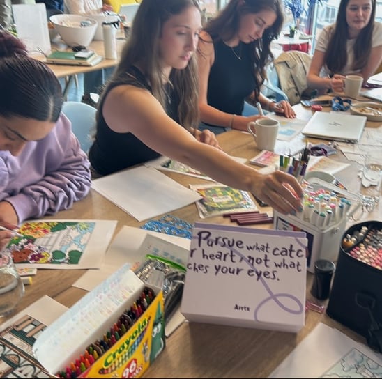 creative wellness workshop in London for colouring