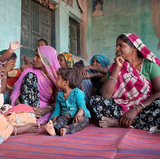 niños en India