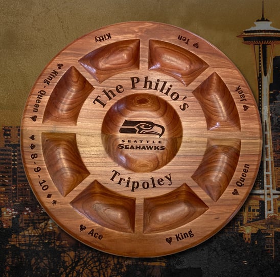 Custom Tripoley Board with Seattle Theme