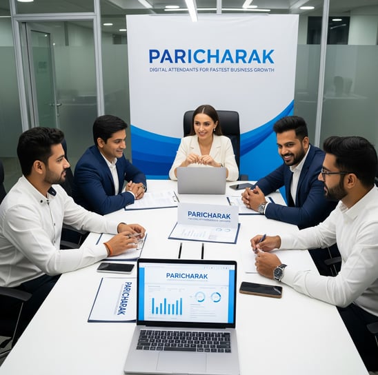 Paricharak - Digital Attendants for Fastest Business Growth. A Female lead Digital Marketing team