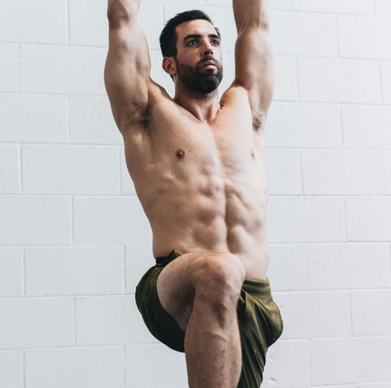 a man doing a yoga pose