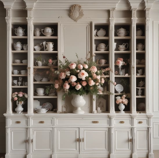 a flower pot on a counter