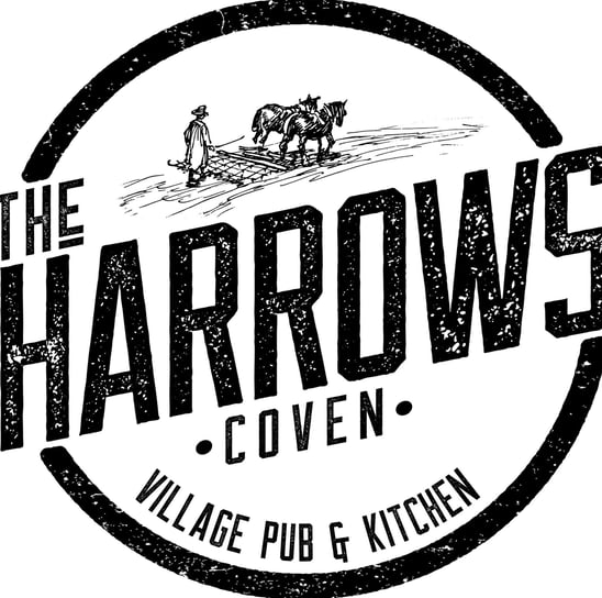 the harrows tavern's logo on the front of the tavern