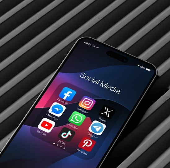 Social media on phone