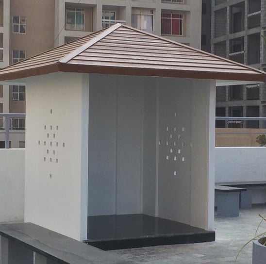room/temple made using readymade wall panel