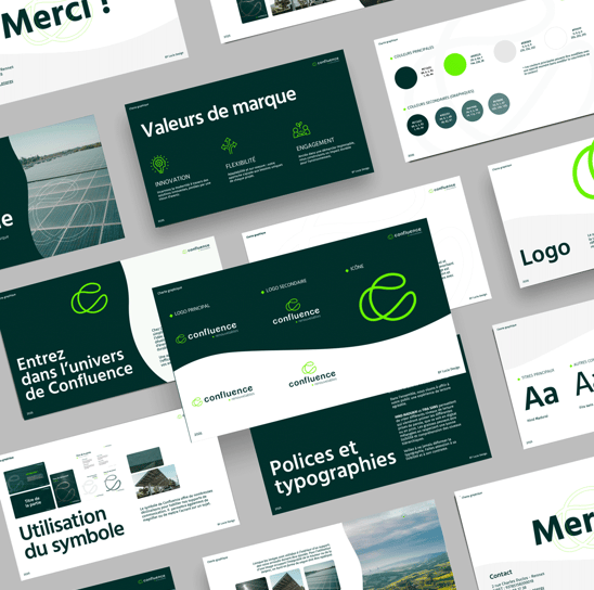 Charte graphique pro par Lucie Derrien, graphiste freelance à Rennes – logos, typographies et visuel