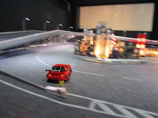 RC car drifting in a track