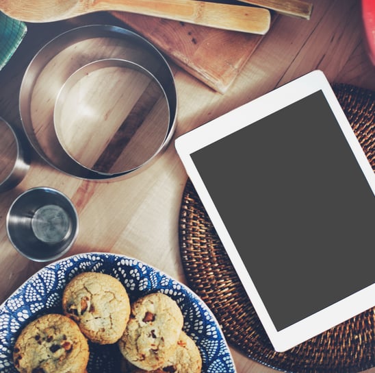 a tablet with a tablet and a tablet on a table