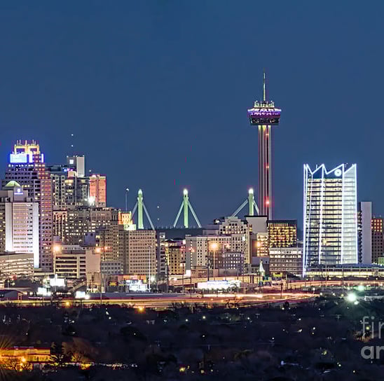 a view of the San Antonio city skyline