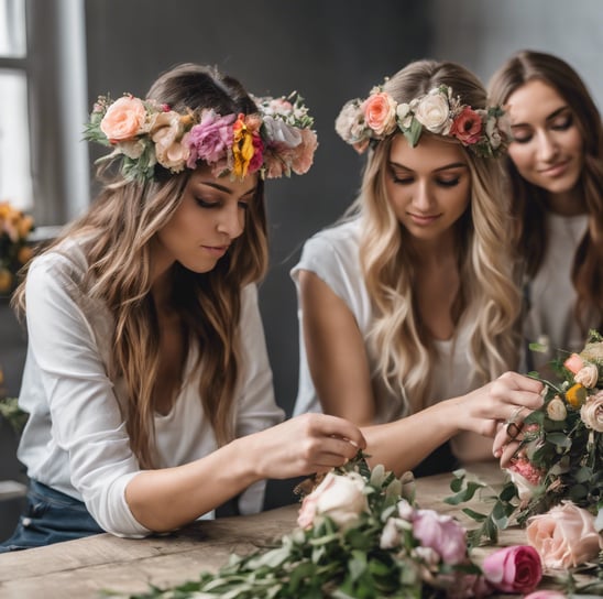 a vase with flowers on a table