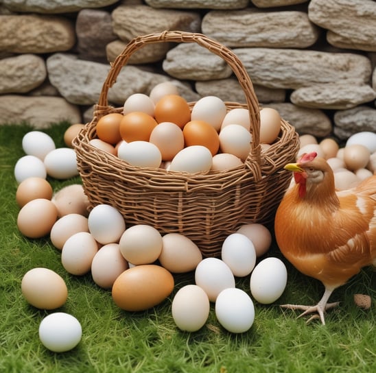 Three eggs with cartoon faces are displayed on a white tray. The egg on the left has a scared expression with wide eyes and an open mouth. The middle egg shows a sick expression with droopy eyes and a thermometer in its mouth. The egg on the right has a worried expression with furrowed brows and raised eyes.