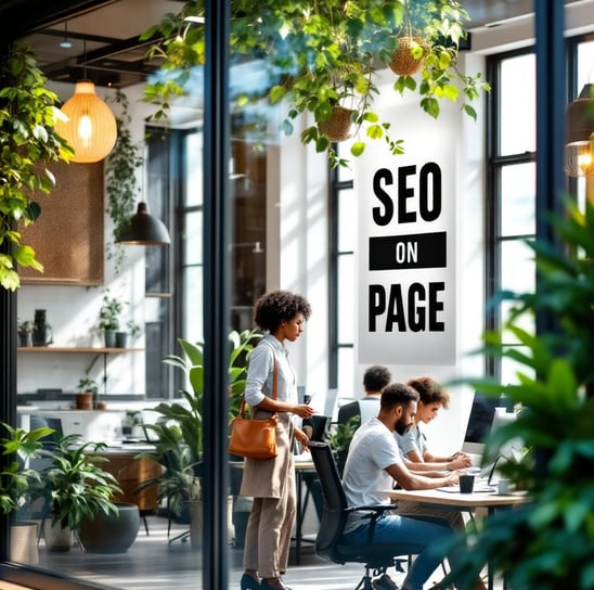 Trabajadores realizando SEO y marketing digital