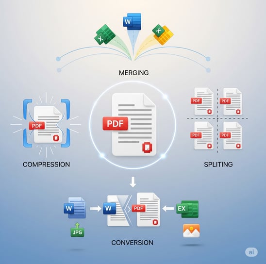 We Providing efficient tools to compress, merge, split, and convert PDF files, ensuring quality.