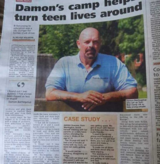 teencampsuk newspaper story