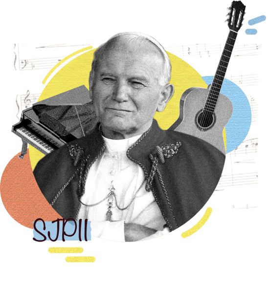 a man with a guitar and a guitar