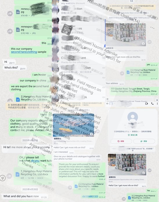 These are our chats with overseas clients.