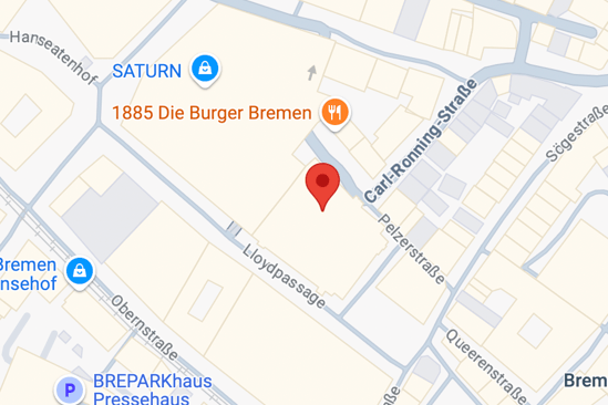 a map of a restaurant in a city
