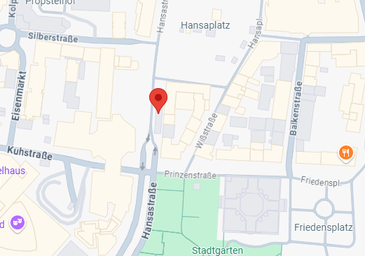 a map of a location in a location in a city