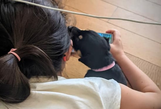 U'freyja de la grotte des oneiroi Kelpie Working avec enfant