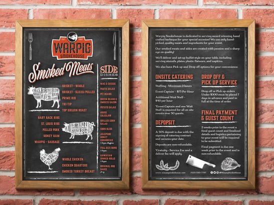 War Pigs Menu