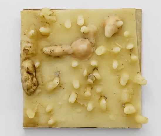 Carlito Carvalhosa, Sem título (P04 92), 1992, Cera, gesso, argila e pigmento sobre tela