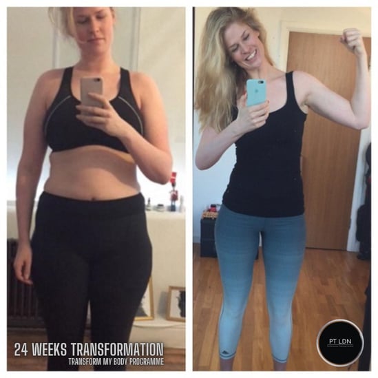 A female in her 30s fat loss before and after results