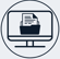 Jimproved Tech logo of a screen with a file, representing digital decluttering services
