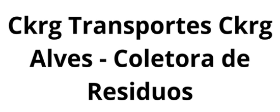 Ckrg Transportes Ckrg Alves - Coletora de Residuos logo