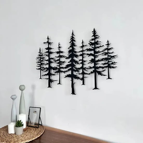metal wall art of trees