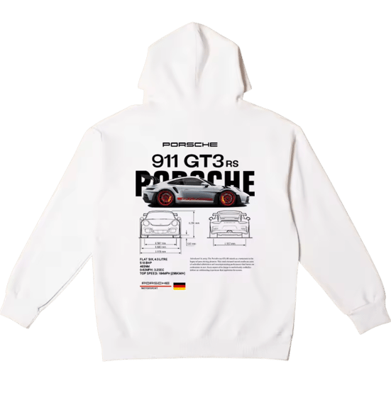 Picture of a 911 GT3rs hoodie