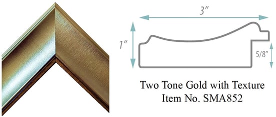Two Tone Gold with Texture Picture Frame Item No. SMA852