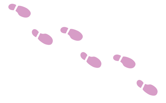 Set of footprints, I can help you on our business journey.