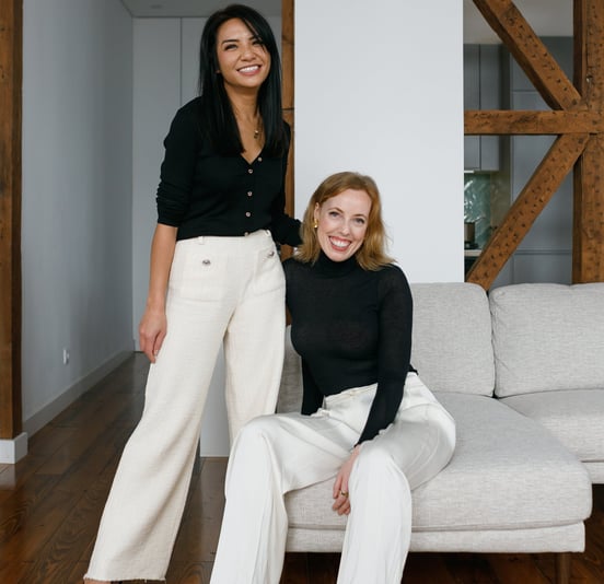 Fertie co-founders Zoe and Jane smiling together – building fertility support together