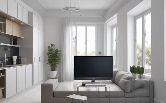 Bright living room with modern inventory