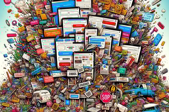 Un site internet saturé d'information, sans bonnes indications.