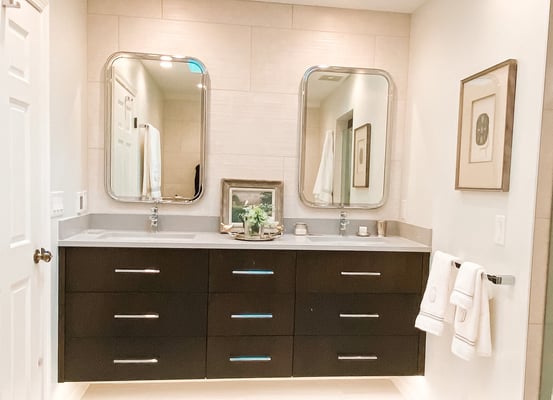 Cabinet Installation and Bathroom Painting for a Modern Look